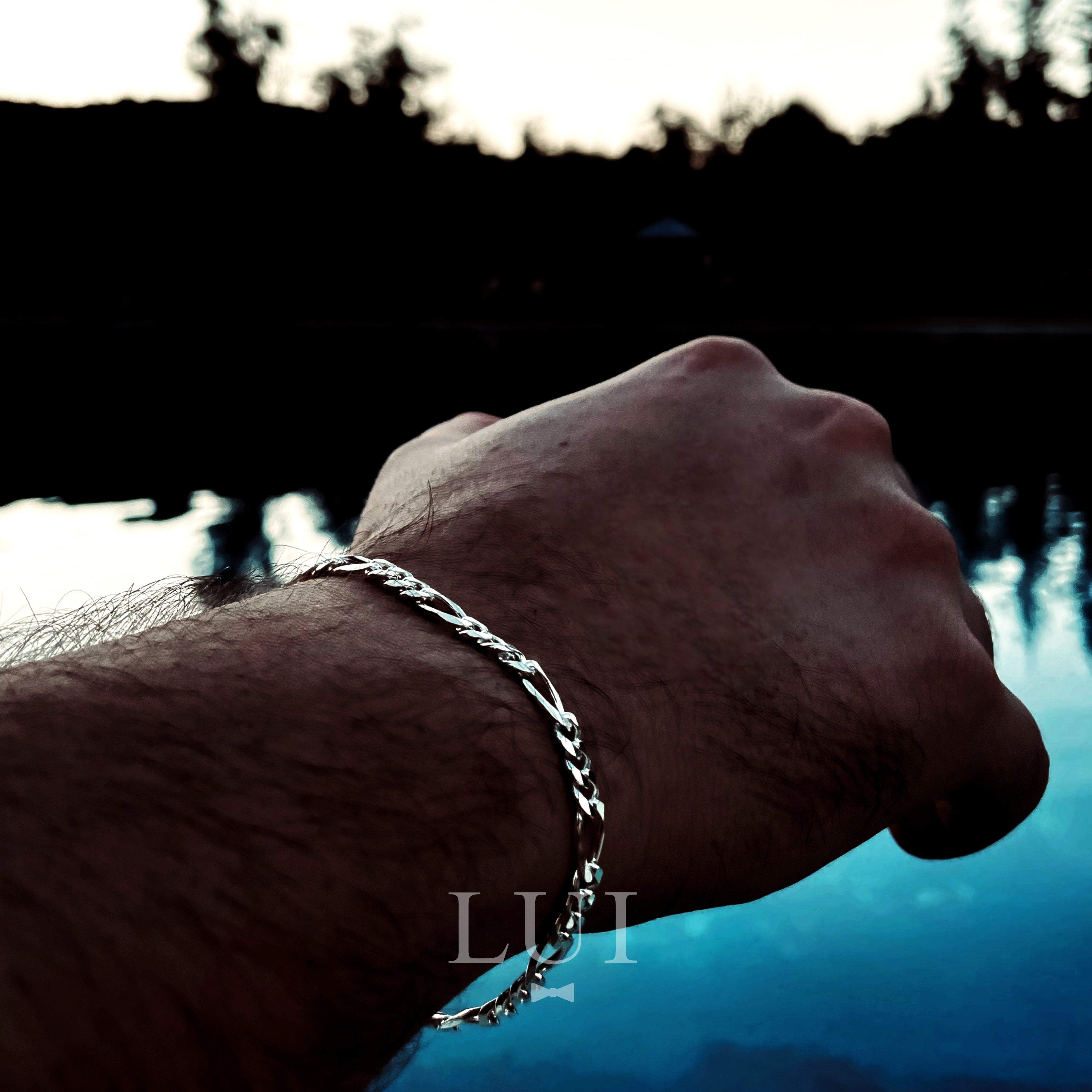 Pulsera Figaro de Plata - 4.8mm