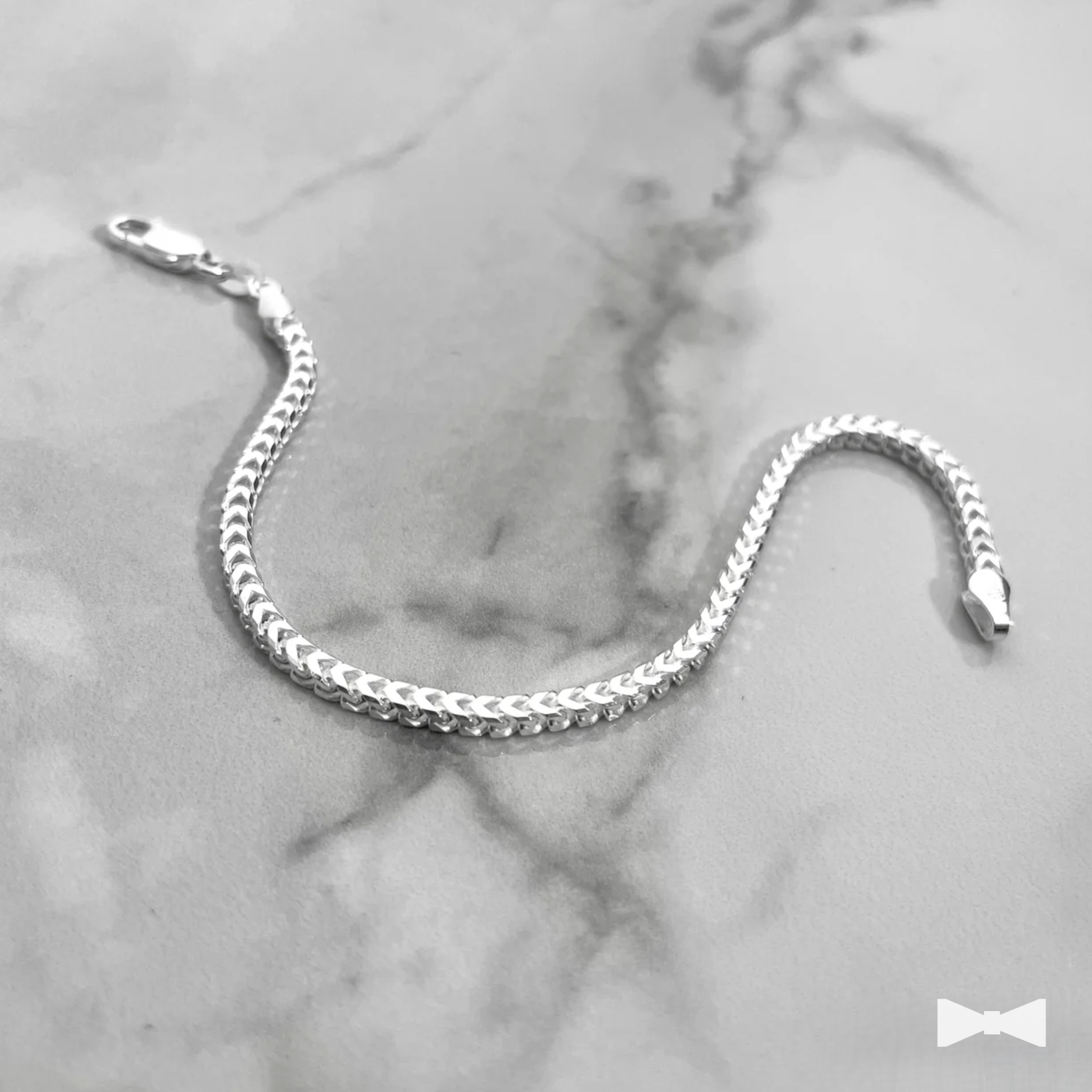 Pulsera Franco de Plata - 3.7mm