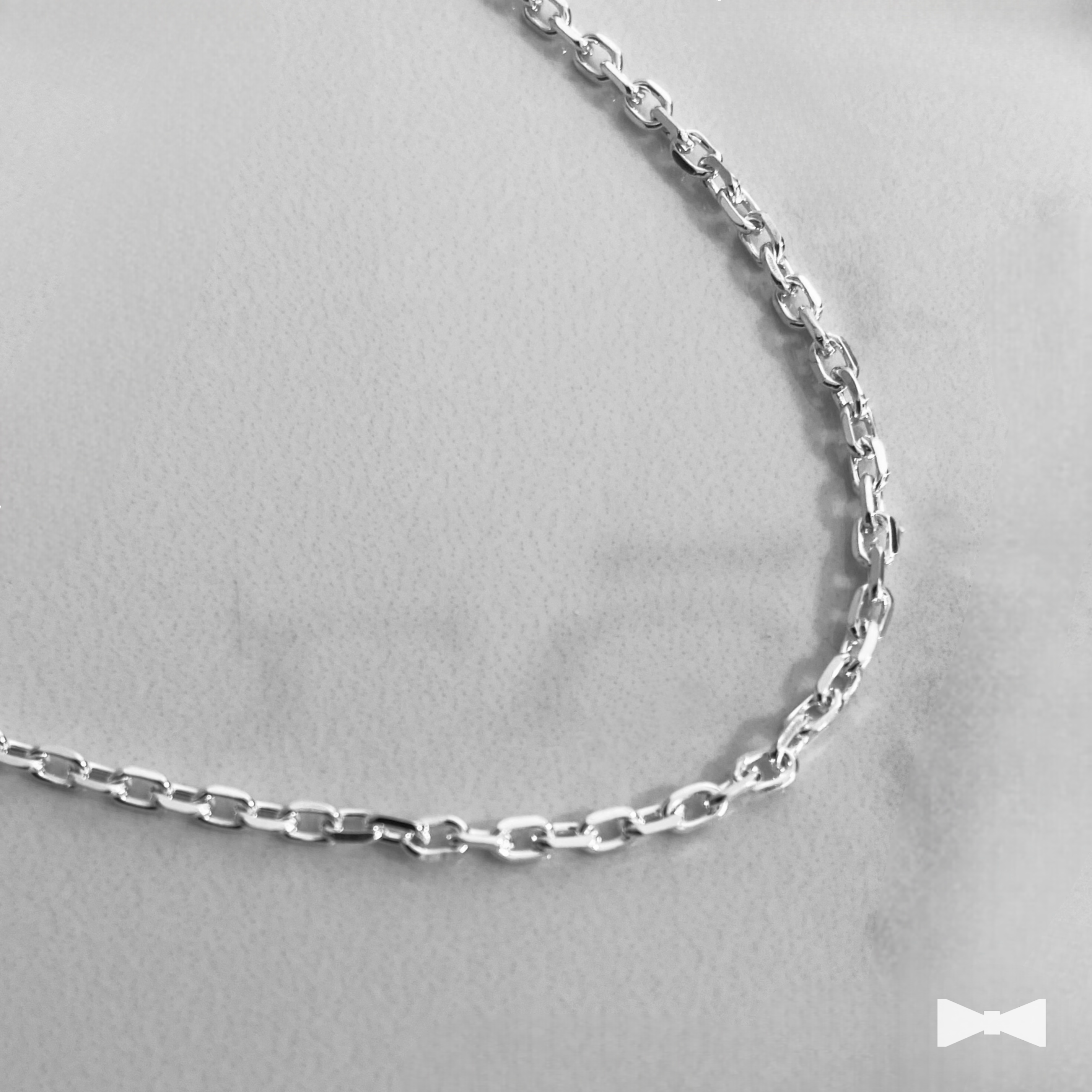 Cadena Prisma de Plata - 2mm