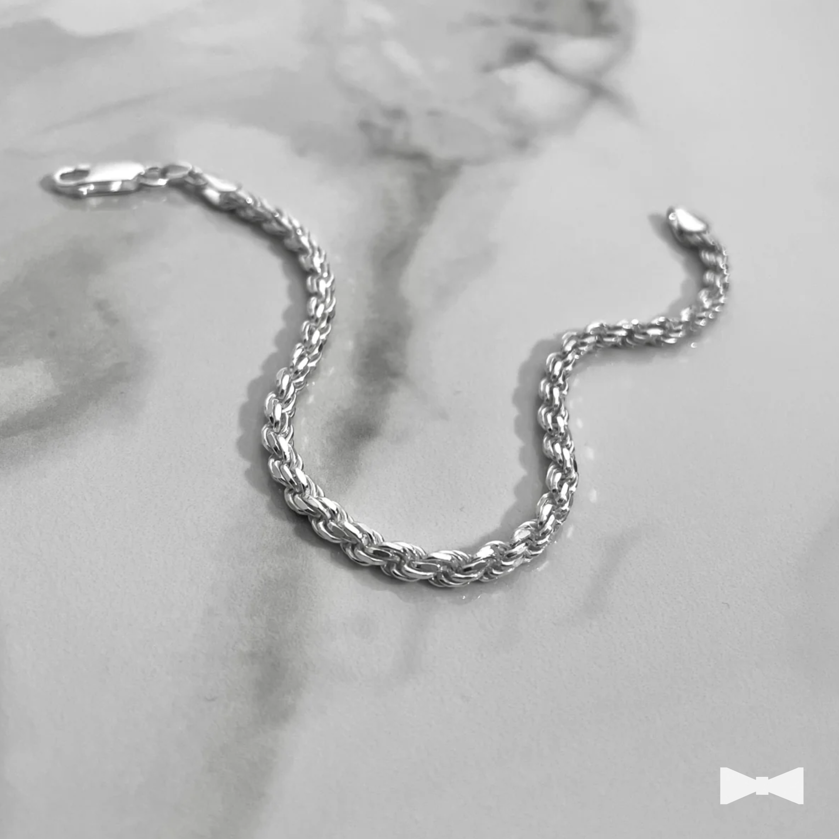 Pulsera Rope de Plata - 3mm