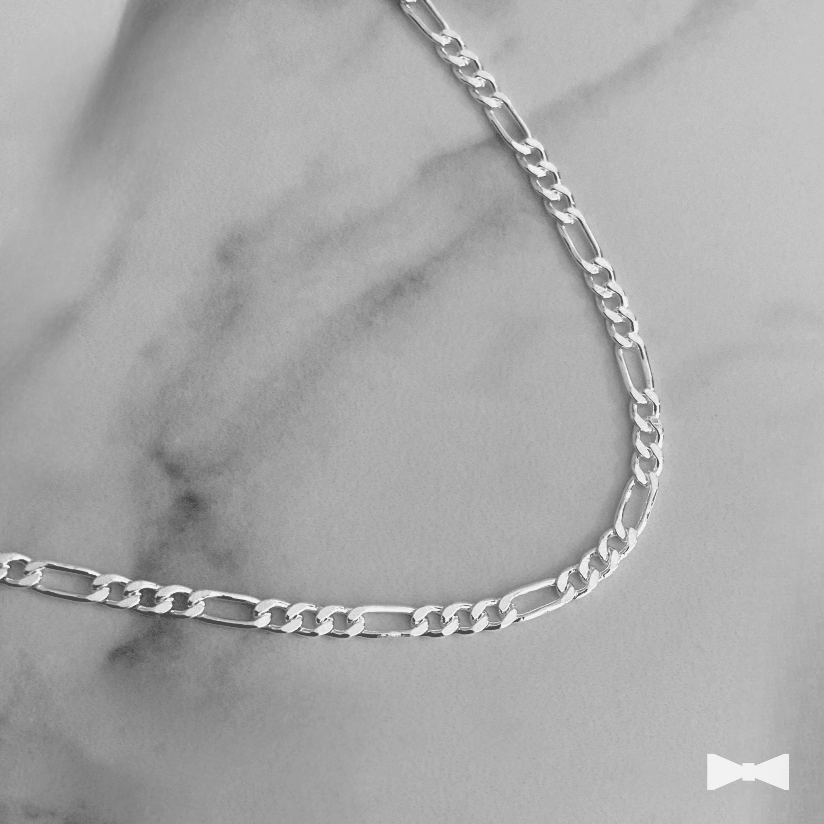 Cadena Figaro de Plata - 3mm