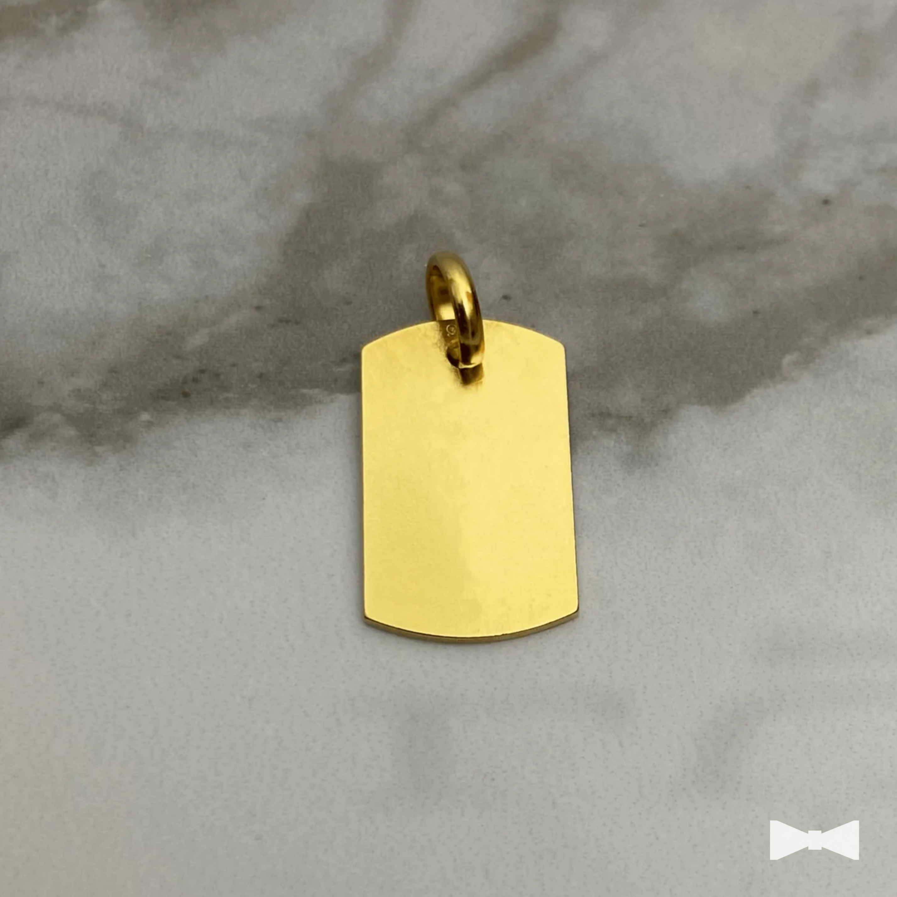 Colgante Placa Oro Vermeil