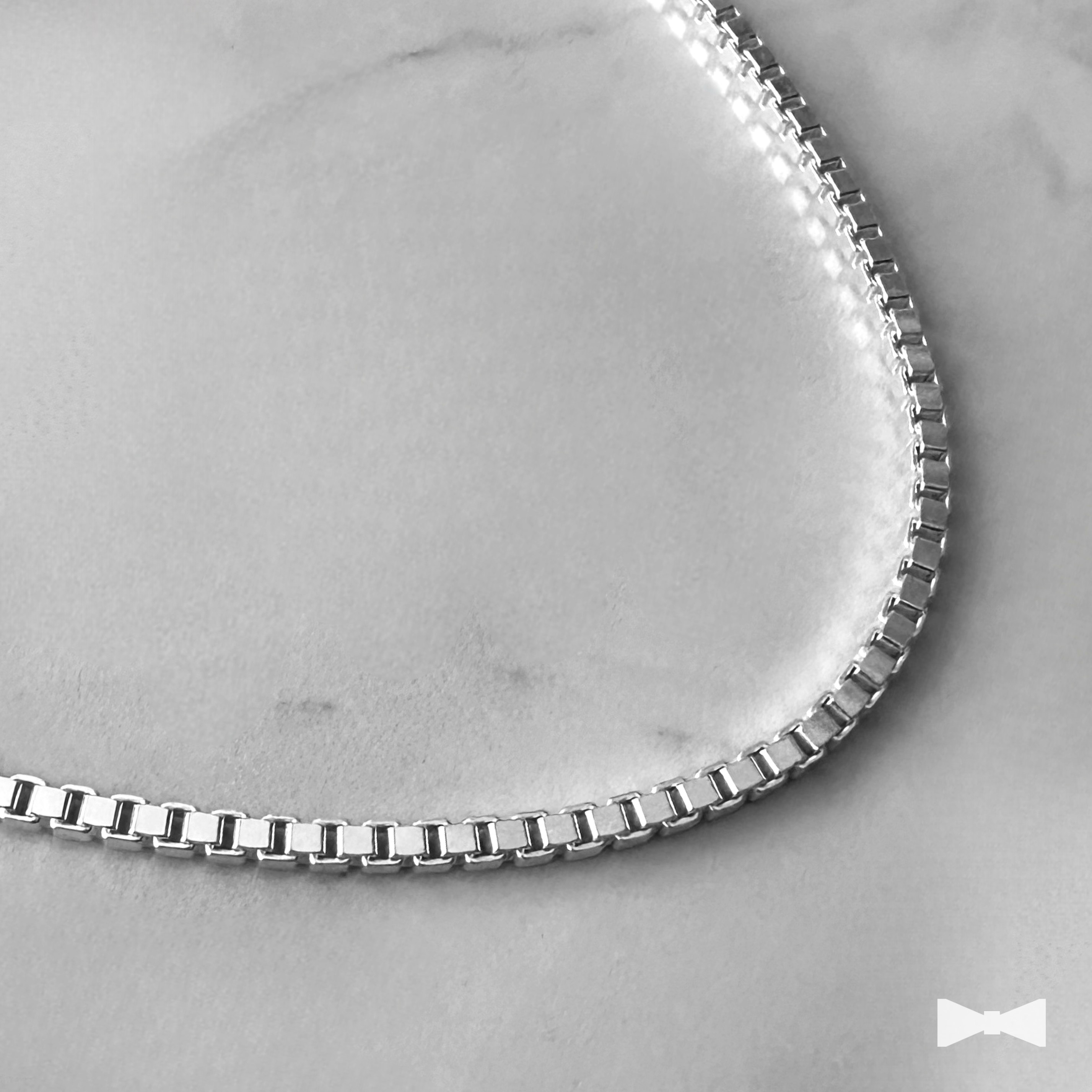 Cadena Cubo de Plata - 3.7mm