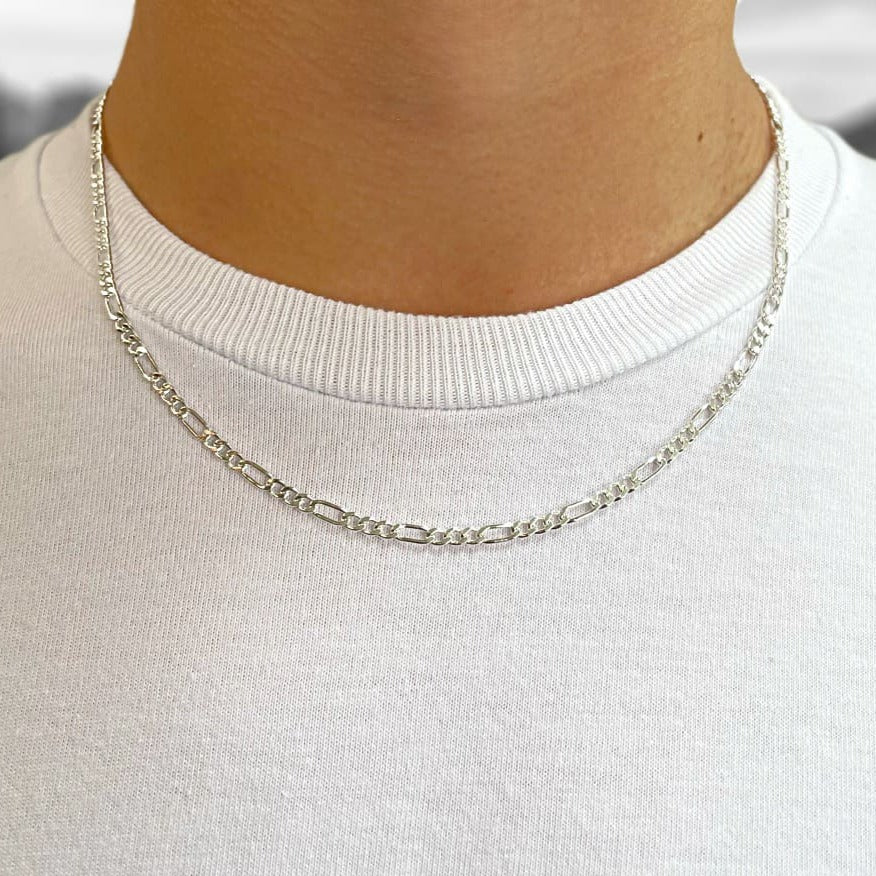 Cadena Figaro de Plata - 3mm