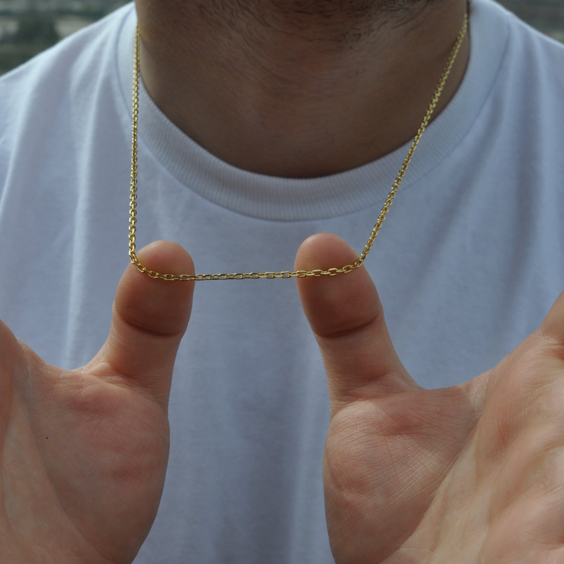 Cadena Prisma Oro Vermeil - 2mm