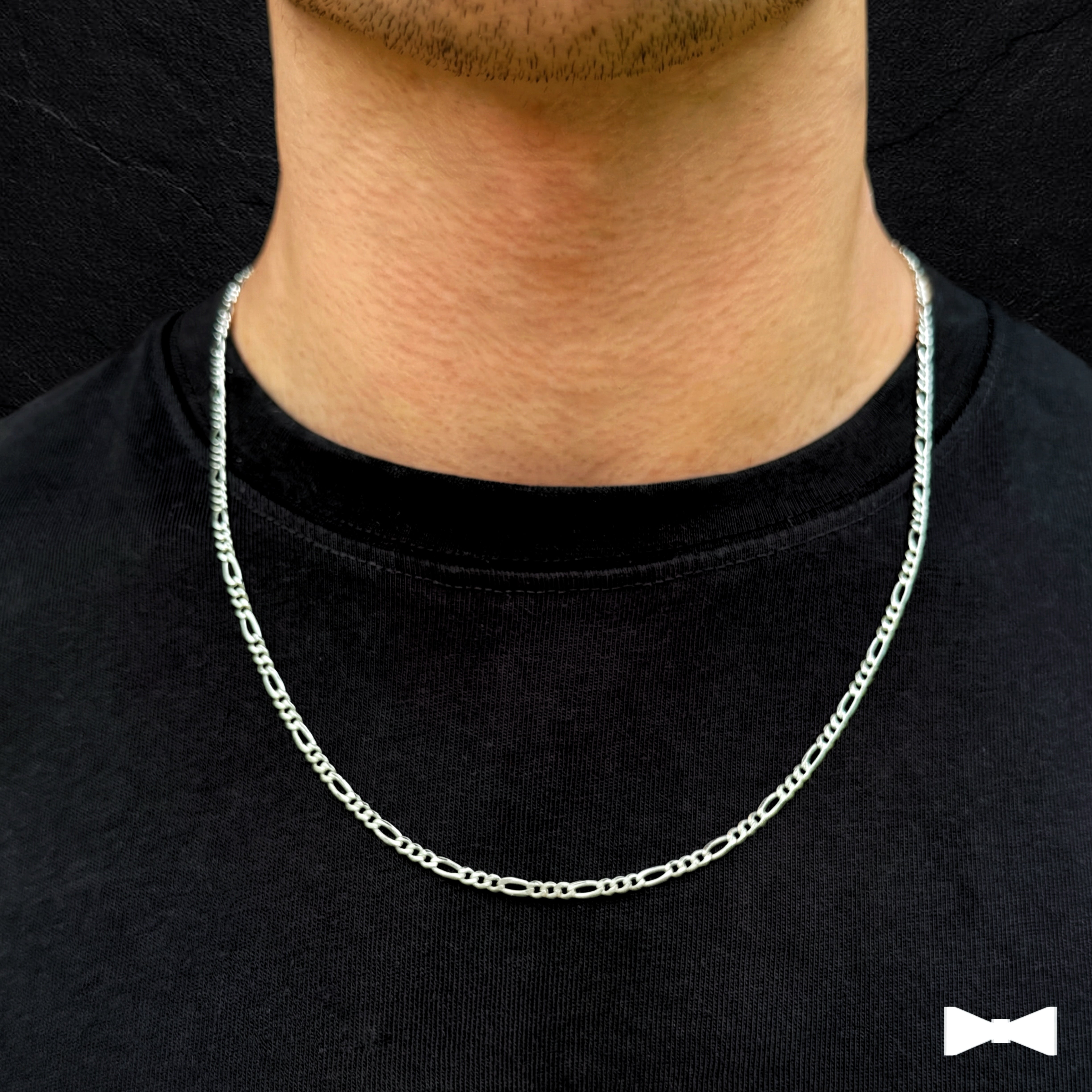 Cadena Figaro de Plata - 3mm